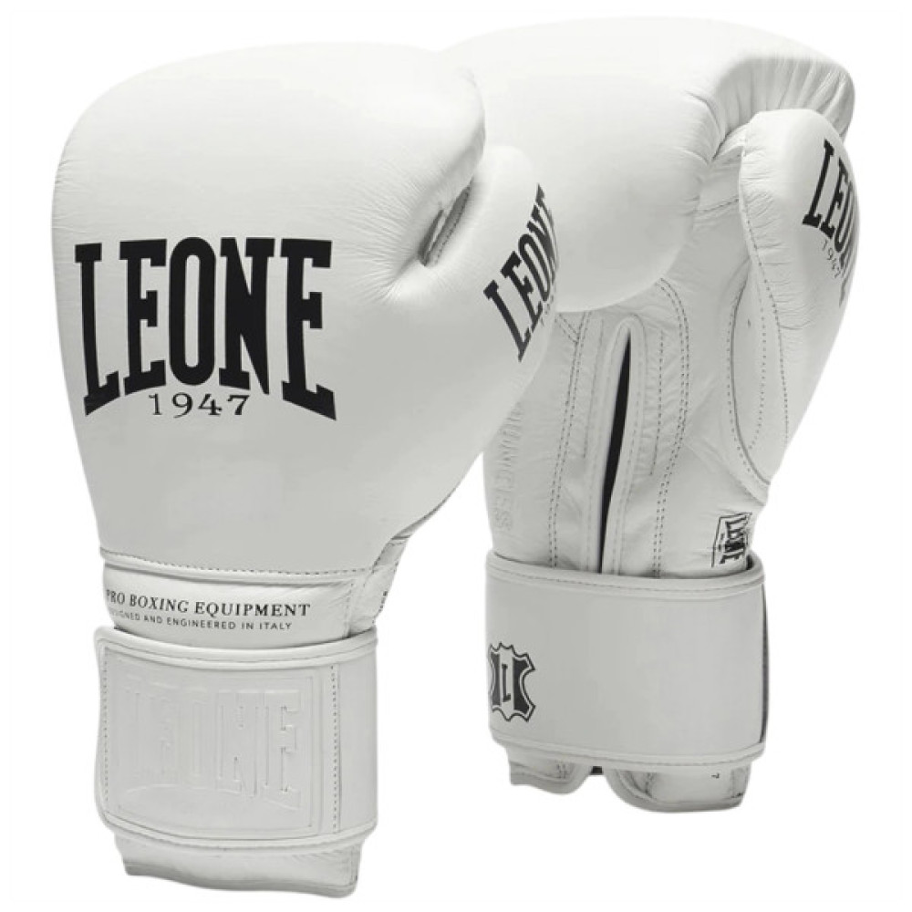 Боксерські рукавички Leone GN111 The Greatest White 16 унцій (бинти в комплекті) (GN111_White_16oz)