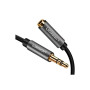 Кабель мультимедійний 3.5mm M to 3.5mm F 2.0m AV118 gray Ugreen (10594)
