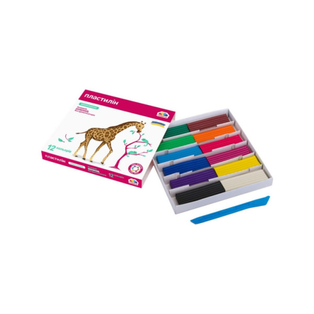 Пластилін ГАММА'UA Захоплення 12 кольорів 192 г (4820219217039)