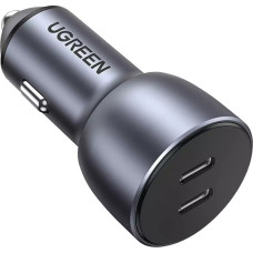 Зарядний пристрій Ugreen 2xUSB-С 60W Car Charger CD213 space gray (70594)