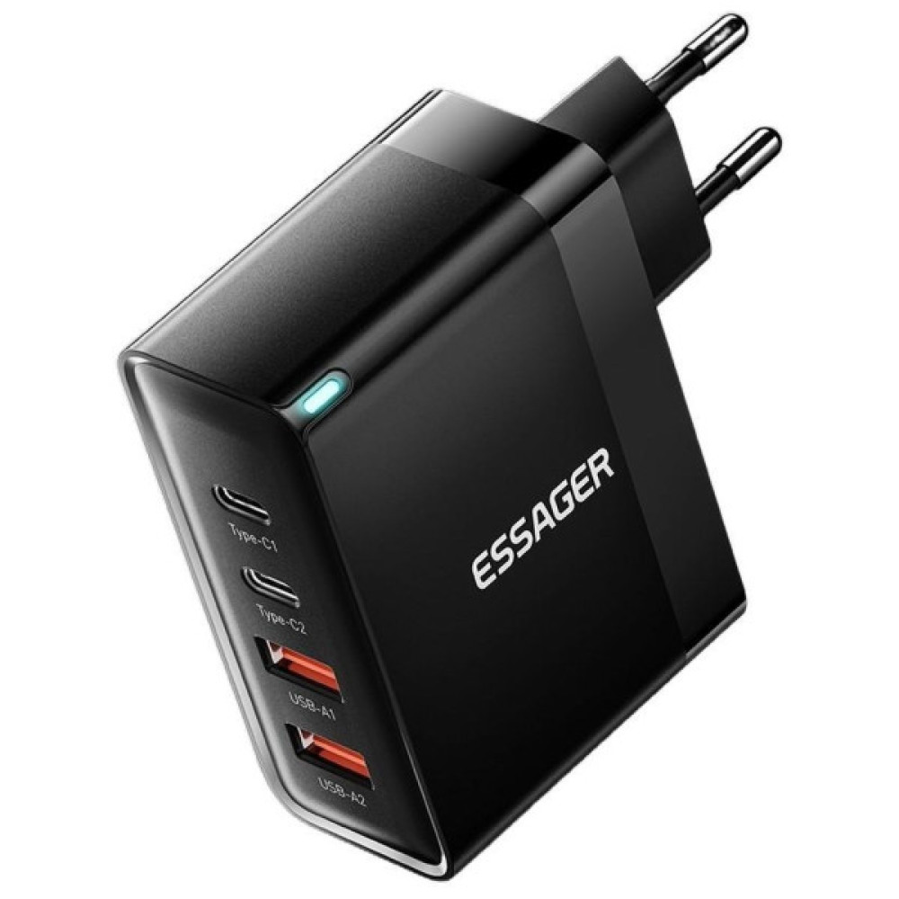 Зарядний пристрій 2xUSB-C + 2xUSB 100W Essager (ECT2CA-QYB01-Z)