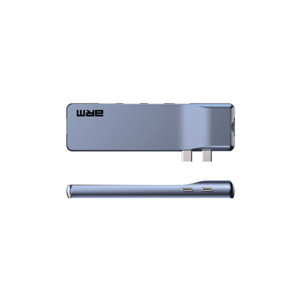 Концентратор Armorstandart For MacBook M-Series HDMI 4K, RJ45, PD, 3USB, SD, microSD Grey (ARM69367)