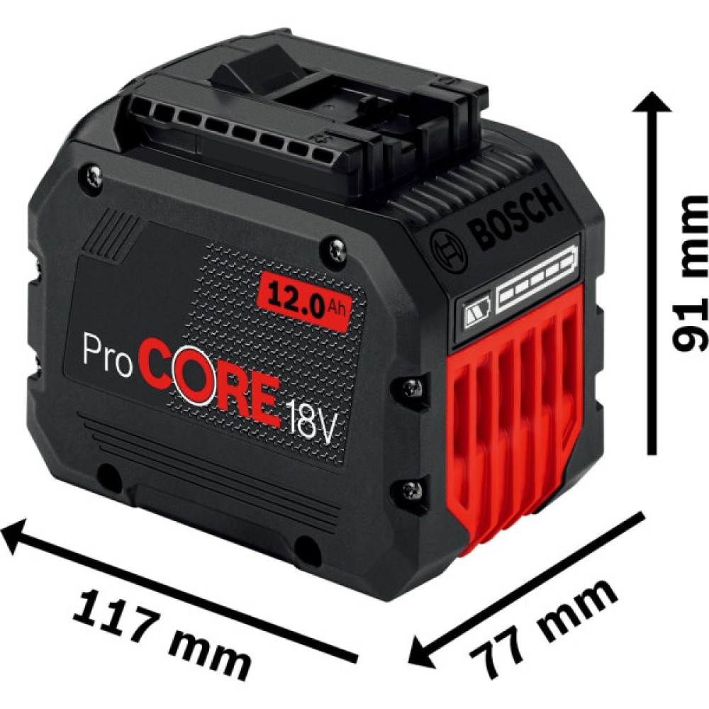 Акумулятор Bosch Professional ProCore, 18В, 12А·год, 1.35кг