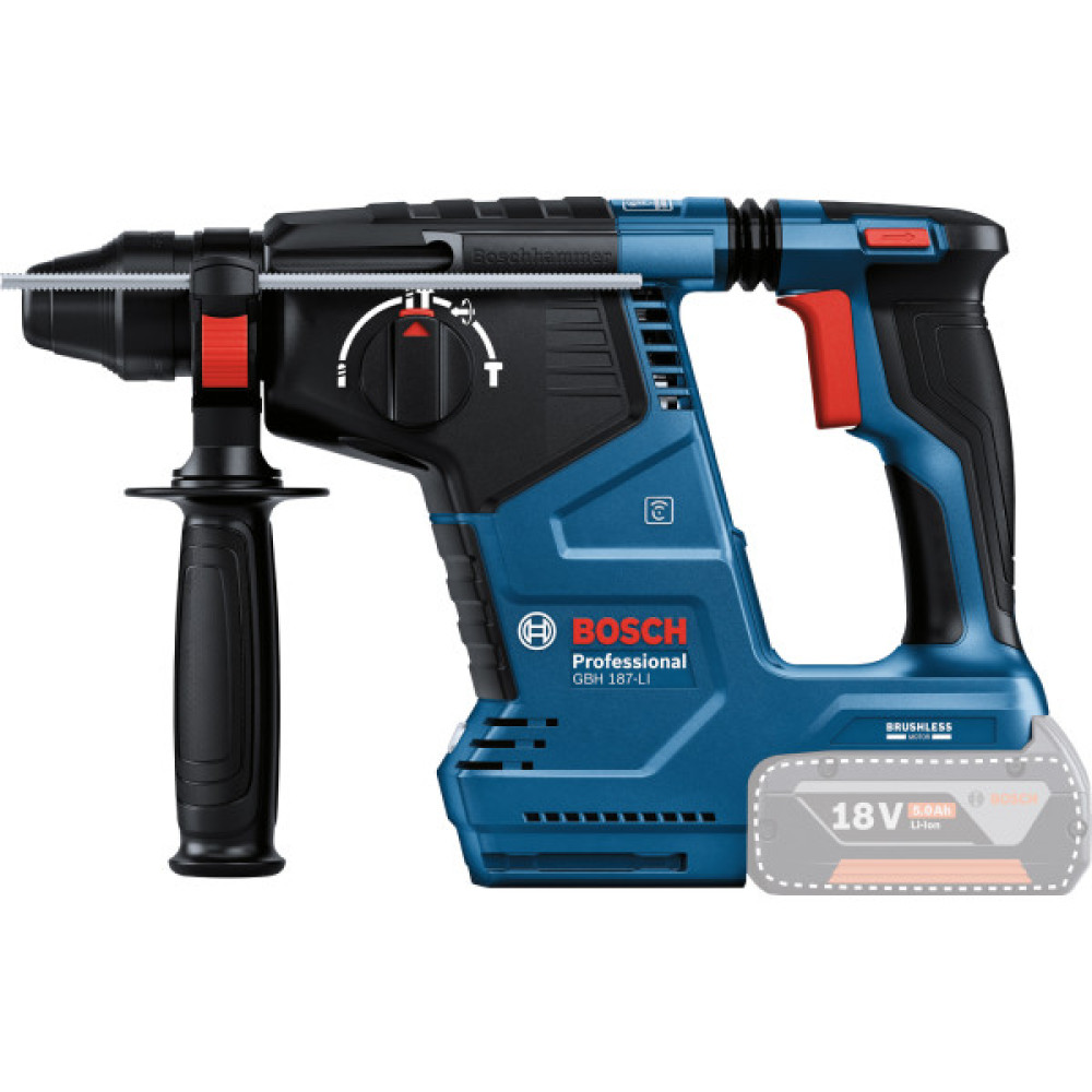 Перфоратор акумуляторний Bosch Professional GBH 187-LI SDS-Plus 18В 2.4Дж 2.9кг без АКБ та ЗП