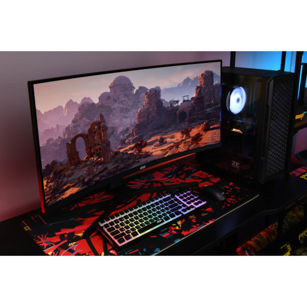 Монітор 2E GAMING 34" G3424B 2xHDMI, DP, VA, 3440x1440, 180Hz, 1ms, NTSC 85%, CURVED, FreeSync, HAS