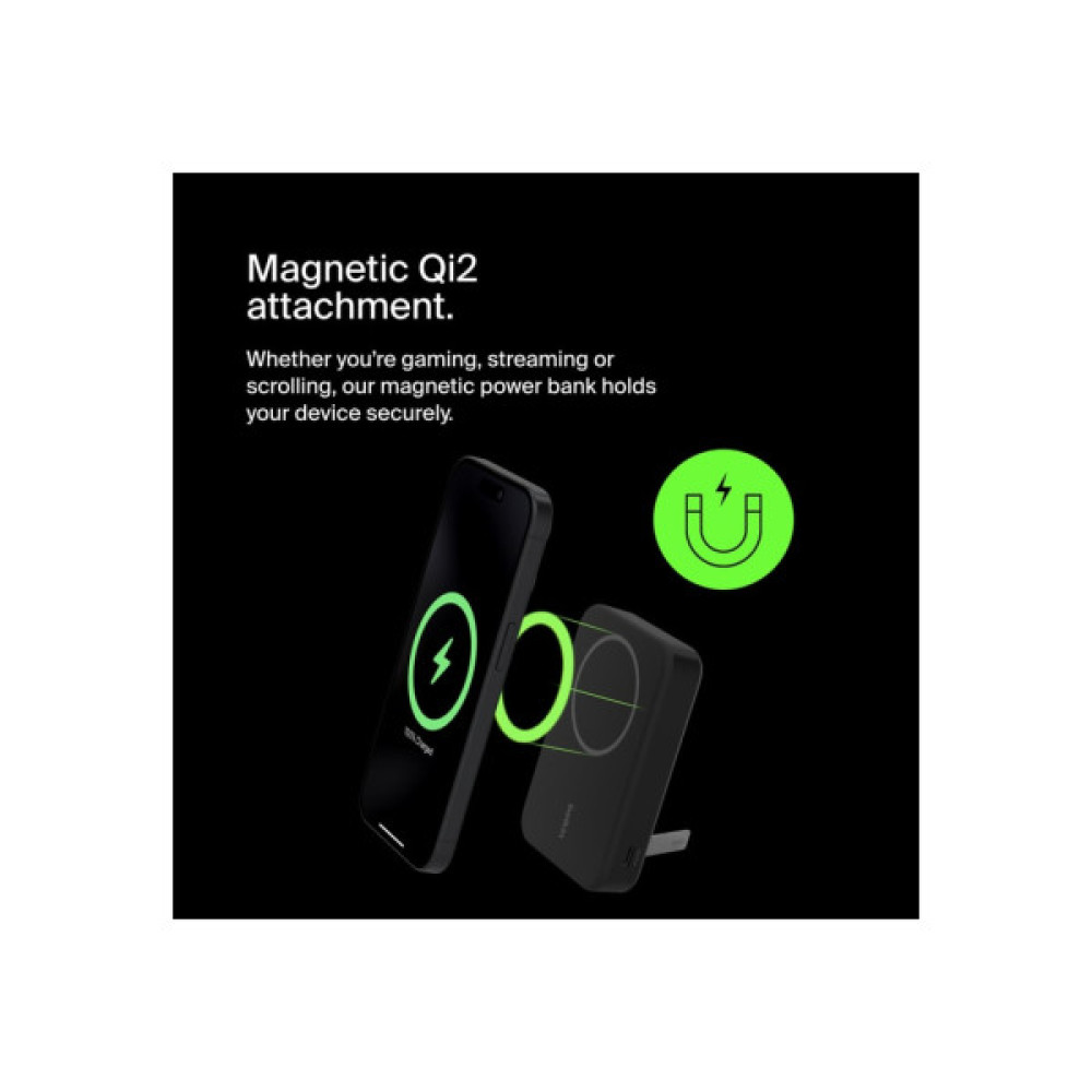 Батарея універсальна Belkin 10000mAh MagSafe Wireless Qi2 Black (BPD008BTBK)