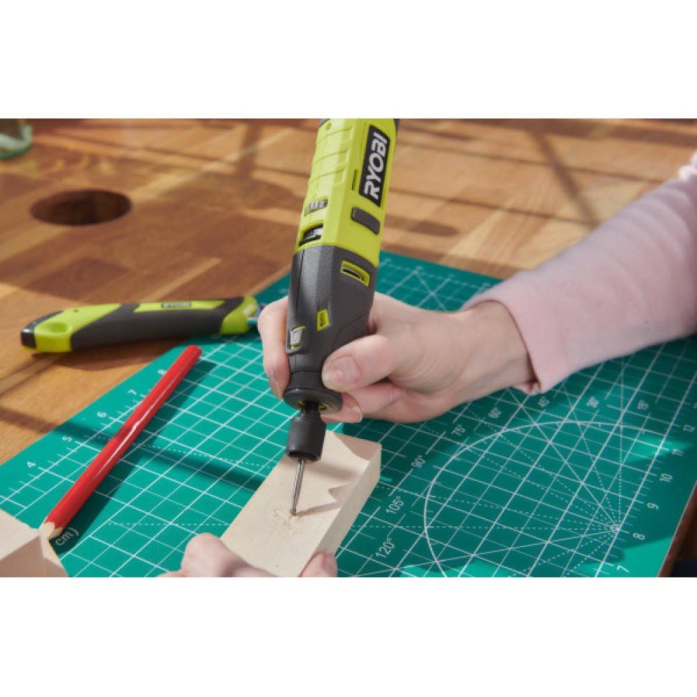 Шліфмашина шліфувально-гравірувальна акумуляторна Ryobi USB Lithium RRT4-120GA15 4В 1х2А·год 15 аксесуарів 0.23кг