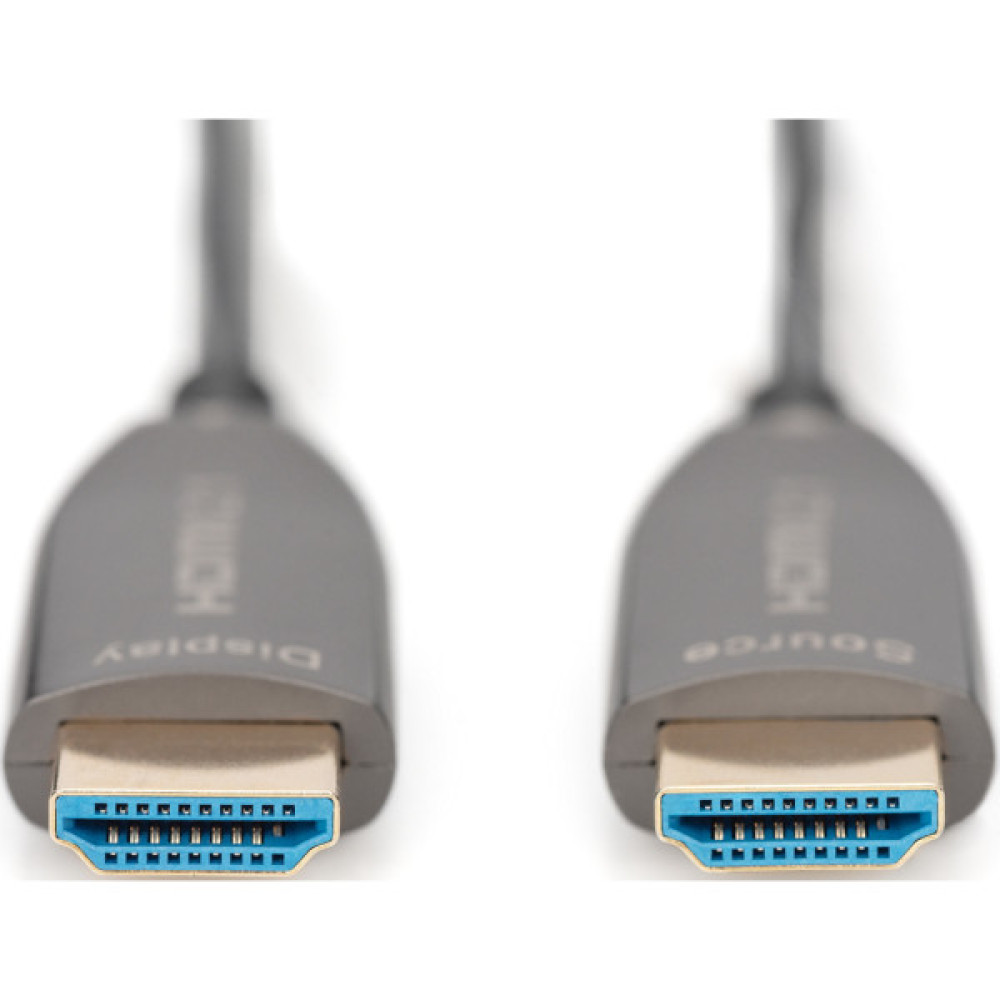 Кабель мультимедійний HDMI M to HDMI M 20m 8K AOC hybrid-fiber black Digitus (AK-330126-200-S)