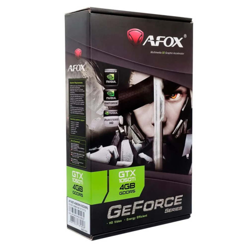 Відеокарта Afox GeForce GTX1050 Ti 4Gb (AF1050TI-4096D5H5-V10)