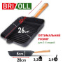 Сковорода Brizoll Optima чавунна квадратна Гриль з ручкою 260х260х50 мм (O262650G-P) Сковорода Brizoll Optima чавунна квадратна Гриль з ручкою 260х260х50 мм (O262650G-P)