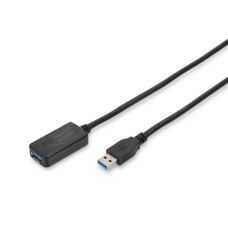 Подовжувач DIGITUS USB 3.0 Active Cable, A/M-A/F, 5м, чорний