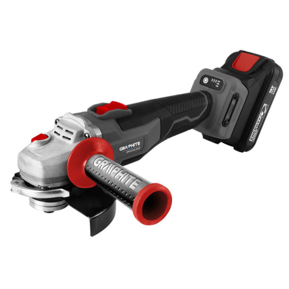Шліфмашина кутова акумуляторна GRAPHITE Energy+ 18В 125мм 18В 9200об/хв 2.28кг без АКБ та ЗП
