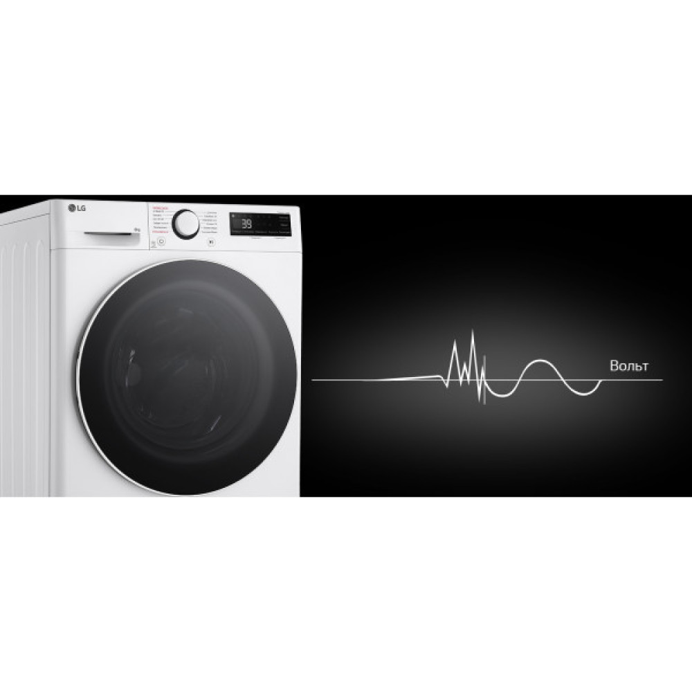 Пральна машина LG фронтальна, 8кг, 1200, A, 48см, дисплей, пара, інвертор, білий