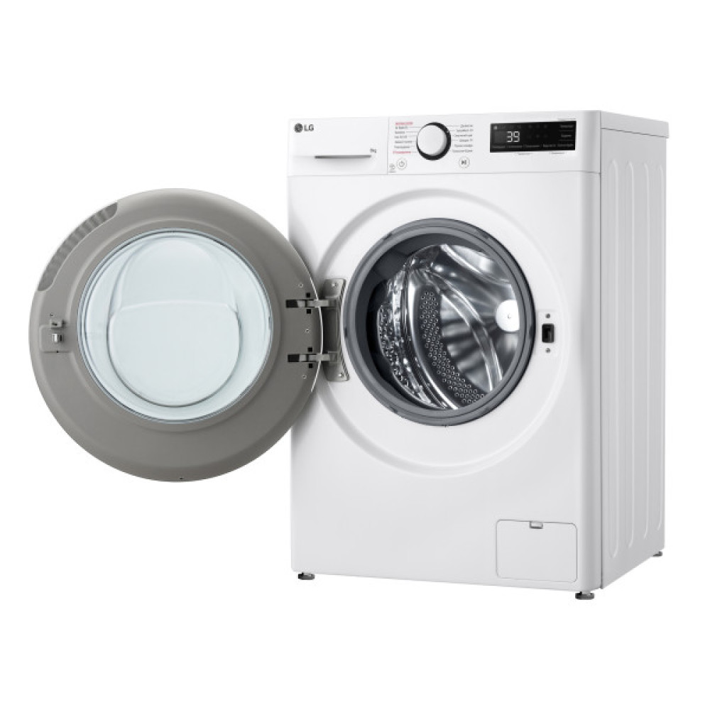 Пральна машина LG фронтальна, 8кг, 1200, A, 48см, дисплей, пара, інвертор, білий