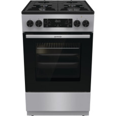 Плита Gorenje комбінована, 70л, 50x60см, дисплей, чавун, нерж