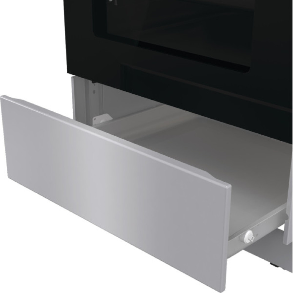 Плита Gorenje комбінована, 70л, 50x60см, дисплей, чавун, нерж