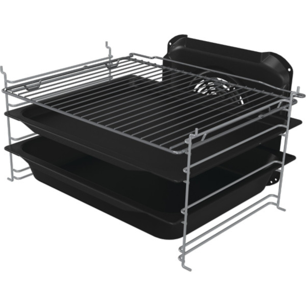 Плита Gorenje комбінована, 70л, 50x60см, дисплей, чавун, нерж