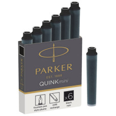 Чорнило для пір'яних ручок Parker Картриджі Quink Mini /6шт чорний (11 510BK)