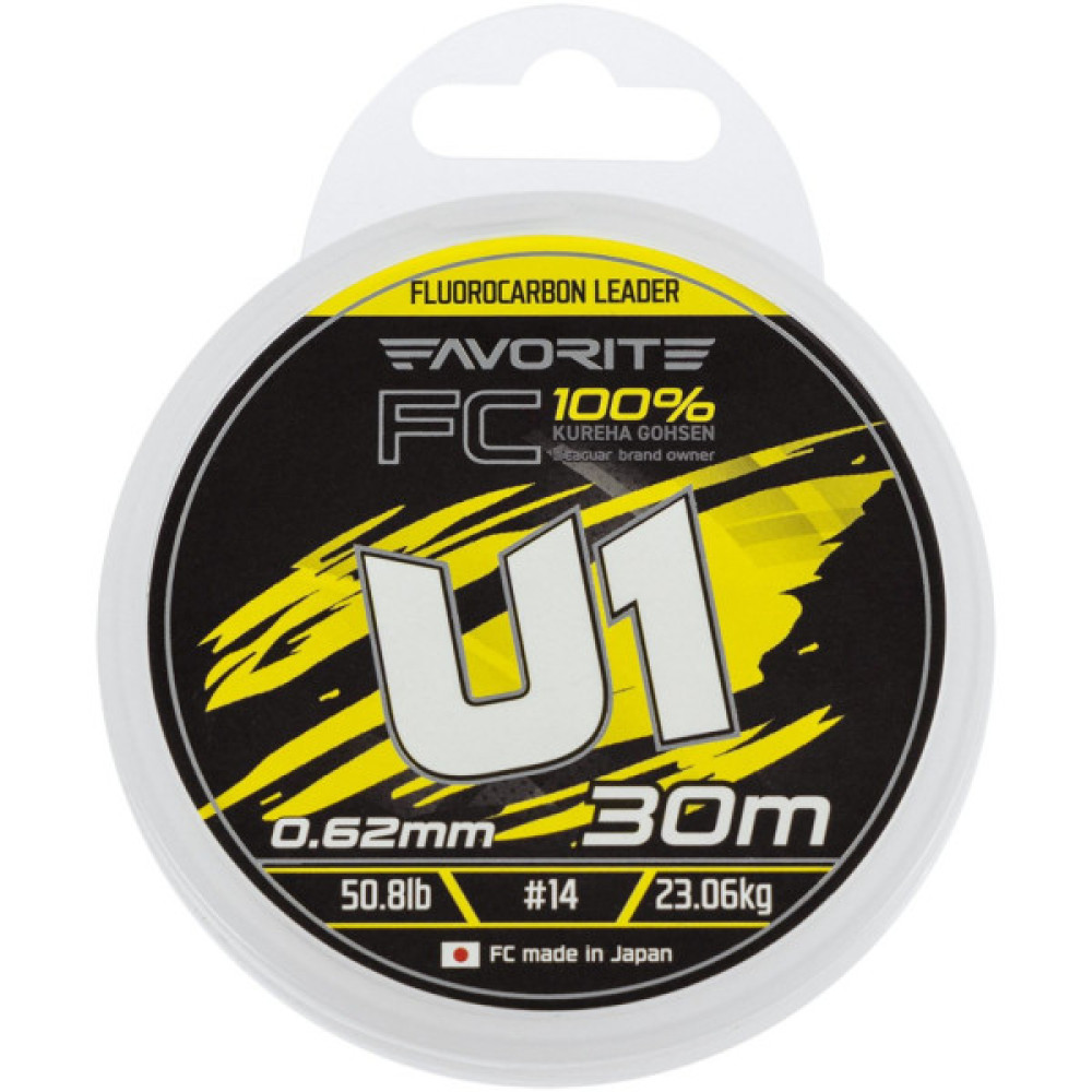 Флюорокарбон Favorite U1 FC 30m 14/0.62mm 50.8lb/23.06kg (1693.12.23)