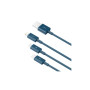 Дата кабель USB 2.0 AM to Lightning + Micro 5P + Type-C 1.5m 3.5A blue Baseus (CAMLTYS-03)