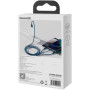 Дата кабель USB 2.0 AM to Lightning + Micro 5P + Type-C 1.5m 3.5A blue Baseus (CAMLTYS-03)