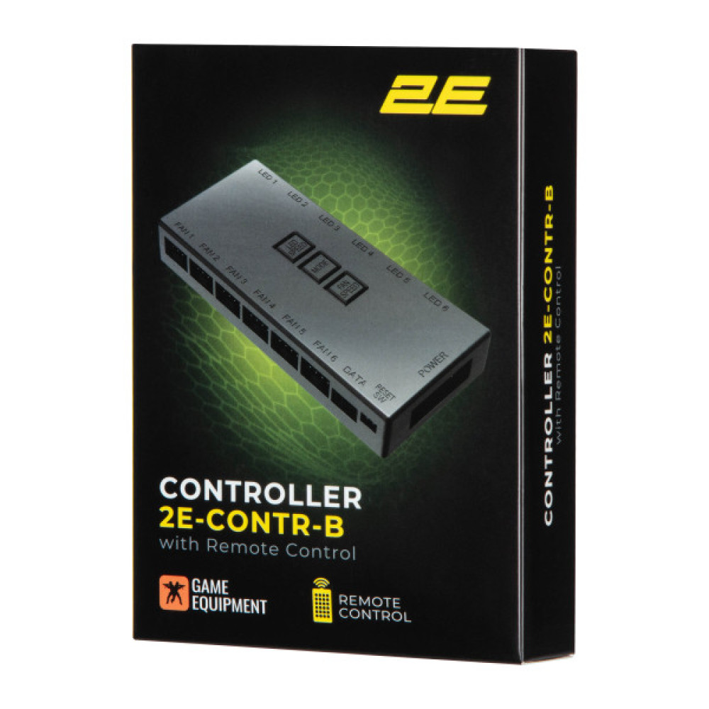 Контролер 2E GAMING  CONTR-B, ARGB 6 fans 3pin, 3pin +5VARGB, 2 pin LED, пульт
