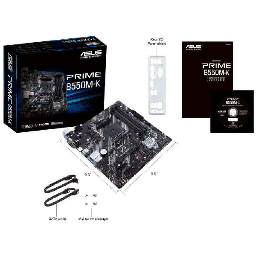 Материнcька плата ASUS PRIME B550M-K sAM4 B550 4xDDR4 M.2 HDMI DVI D-Sub mATX