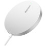 Зарядний пристрій Baseus Simple Mini3 Magnetic Wireless Charger 15W Silver (CCJJ040012)