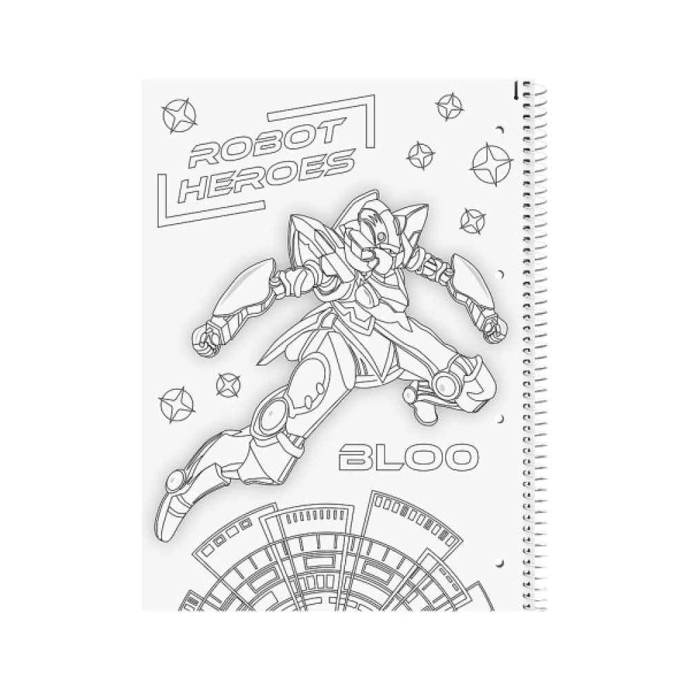 Книга записна Brunnen Коледж-блок А4 Premium Robot Heroes, лінія 80 аркушів (10-679 27 421)