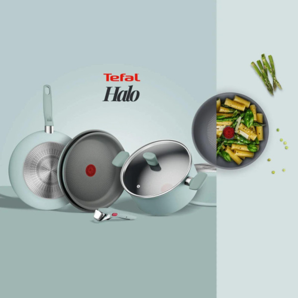 Сковорода Tefal Halo EUCALYPTUS, 26см, алюміній, бакеліт, сірий (G0167702)