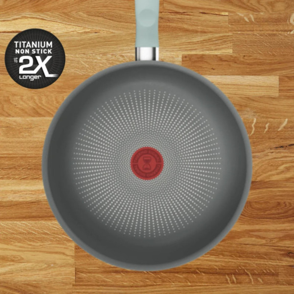 Сковорода Tefal Halo EUCALYPTUS, 26см, алюміній, бакеліт, сірий (G0167702)