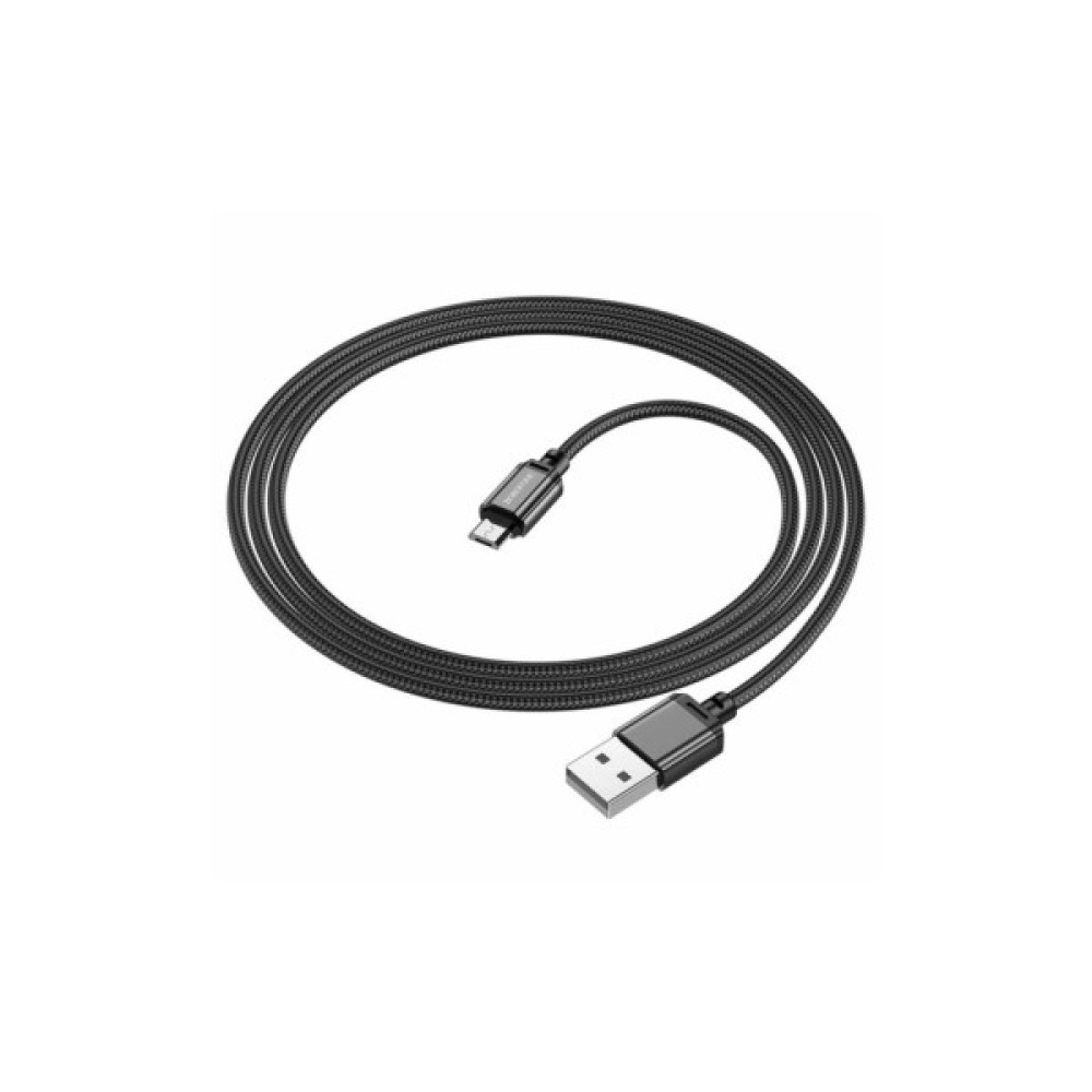 Дата кабель USB 2.0 AM to Micro 5P 1.0m black BOROFONE (6974443389029)