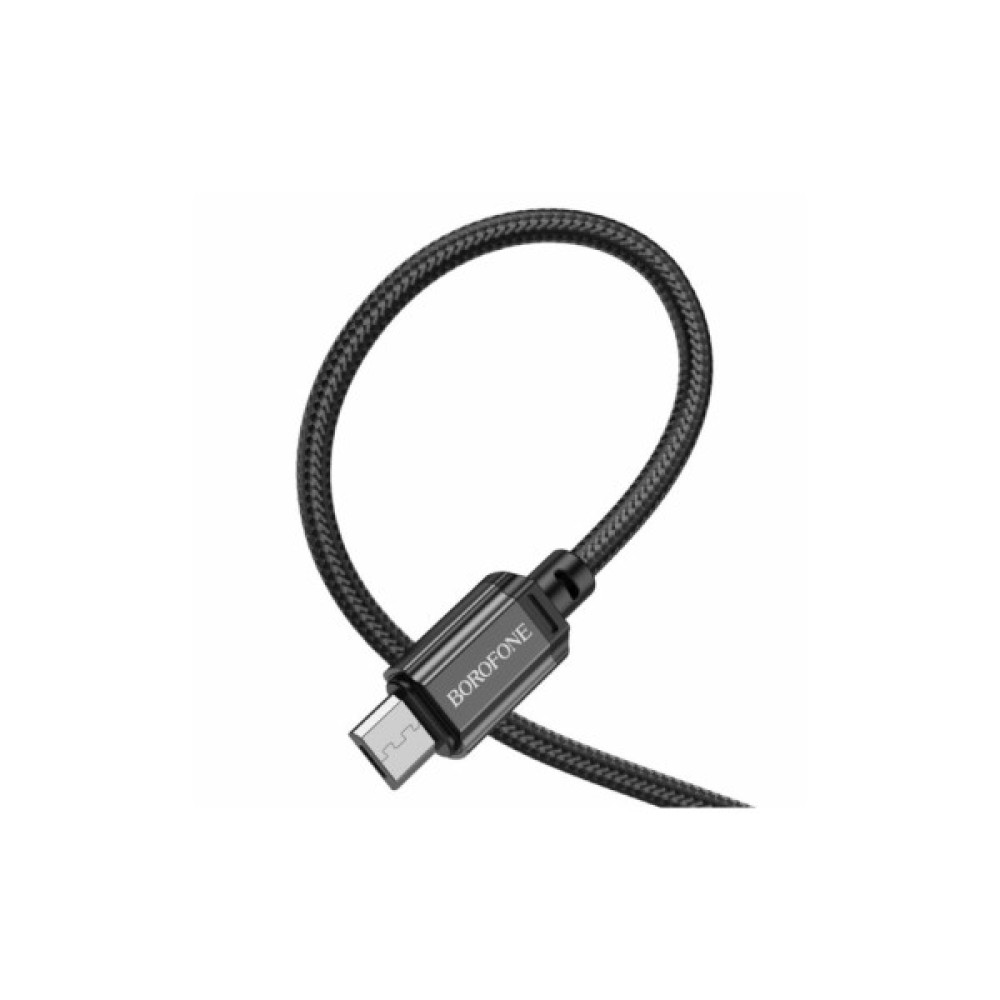 Дата кабель USB 2.0 AM to Micro 5P 1.0m black BOROFONE (6974443389029)