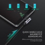 Дата кабель USB 2.0 AM to USB-C 1.0m 90° corner braid black Ugreen (50941)