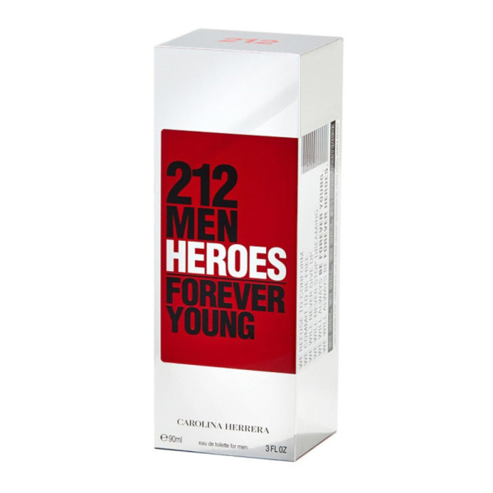 Туалетна вода Carolina Herrera 212 Men Heroes Forever Young 90 мл (8411061972656)