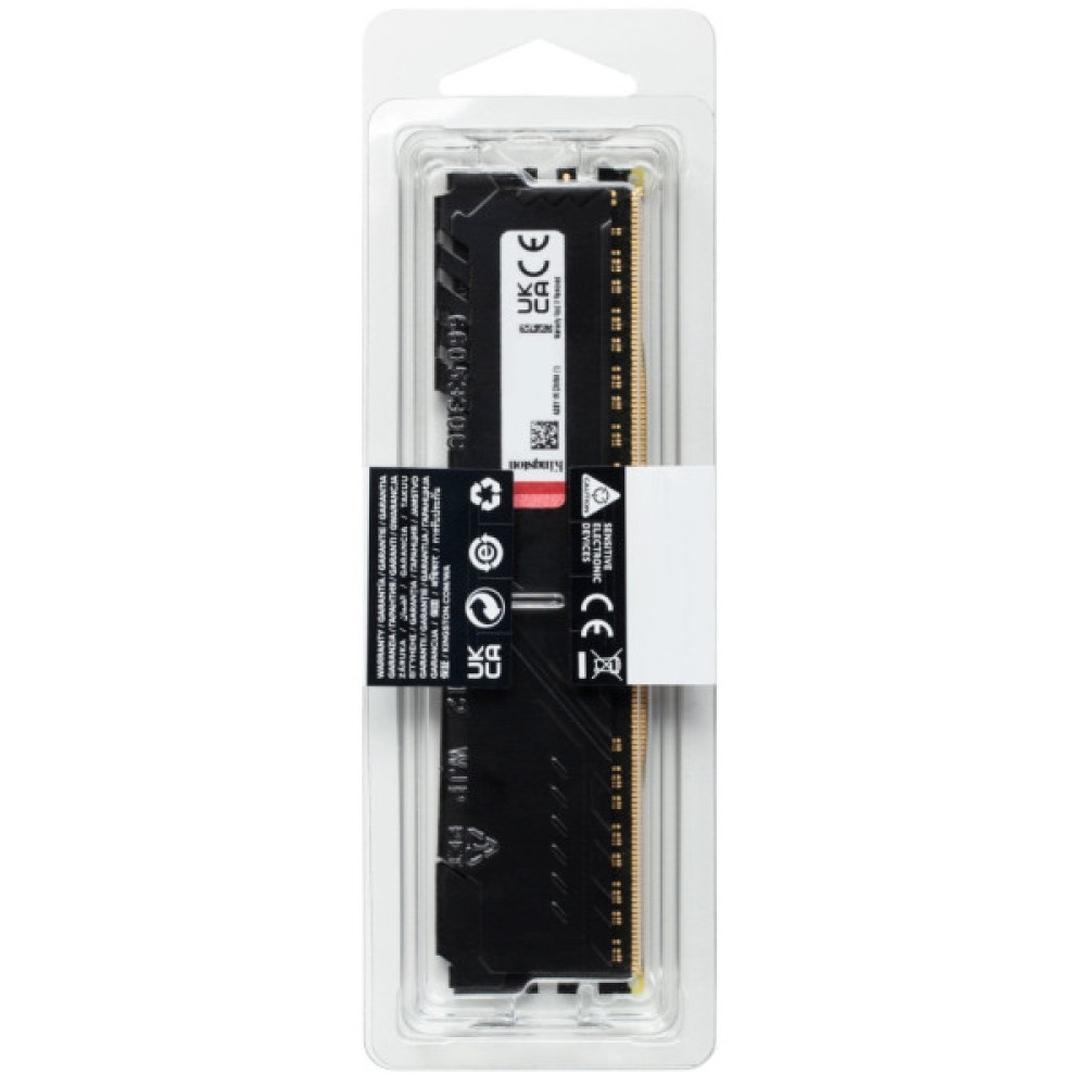 Модуль пам'яті для комп'ютера DDR4 16GB 3200 MHz Beast Black Kingston Fury (ex.HyperX) (KF432C16BB1/16WP)