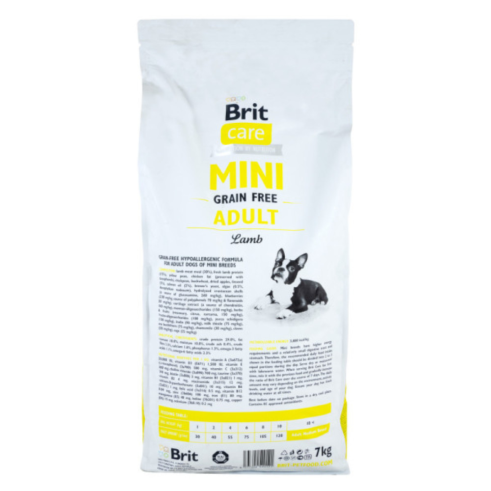 Сухий корм для собак Brit Care GF Mini Adult Lamb 7 кг (8595602520121)