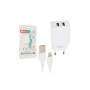 Зарядний пристрій XO L75 2USB/2.4A + Lightning White (XO-L75-L) Зарядний пристрій XO L75 2USB/2.4A + Lightning White (XO-L75-L)