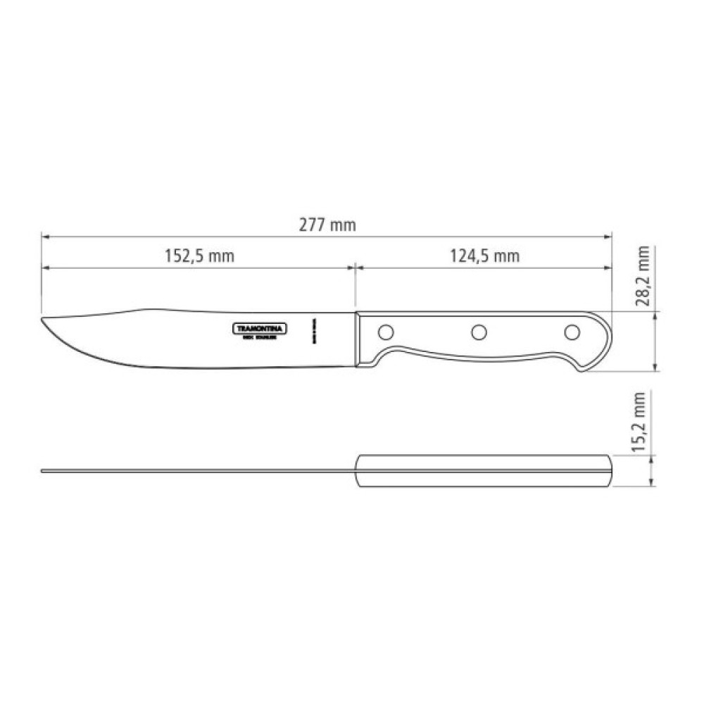 Кухонний ніж Tramontina Polywood Meat 152 мм Червоне Дерево (21126/176)