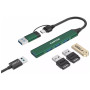 Концентратор Canyon hub DS-02 4in1 USB-A/C Green (CNS-TDS02GR)