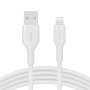 Кабель USB-A > Lightning заряджання/синхронізації Belkin 1м, силіконовий з кліпсою, білий