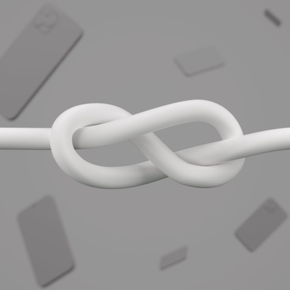 Кабель USB-A > Lightning заряджання/синхронізації Belkin 1м, силіконовий з кліпсою, білий