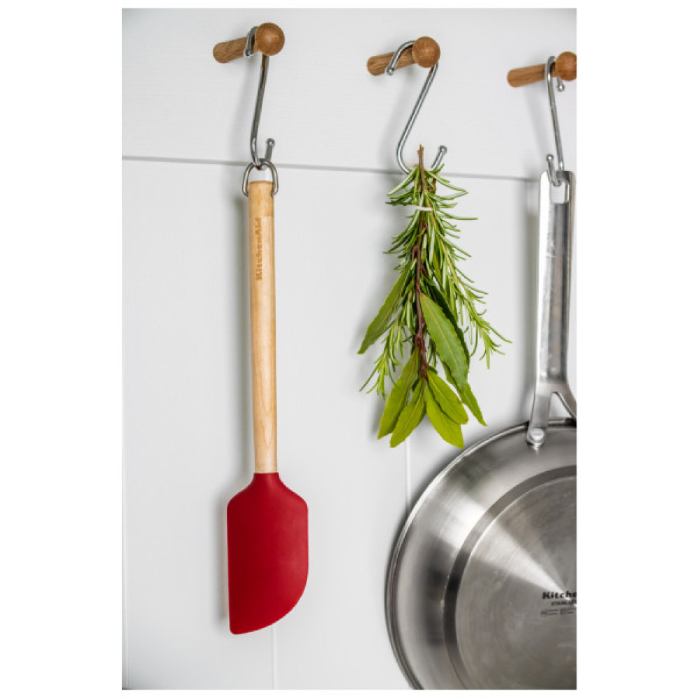 Лопатка кухонна KitchenAid Coreline для тіста, 31,8 см, береза, червоний (KQR731OHERE)