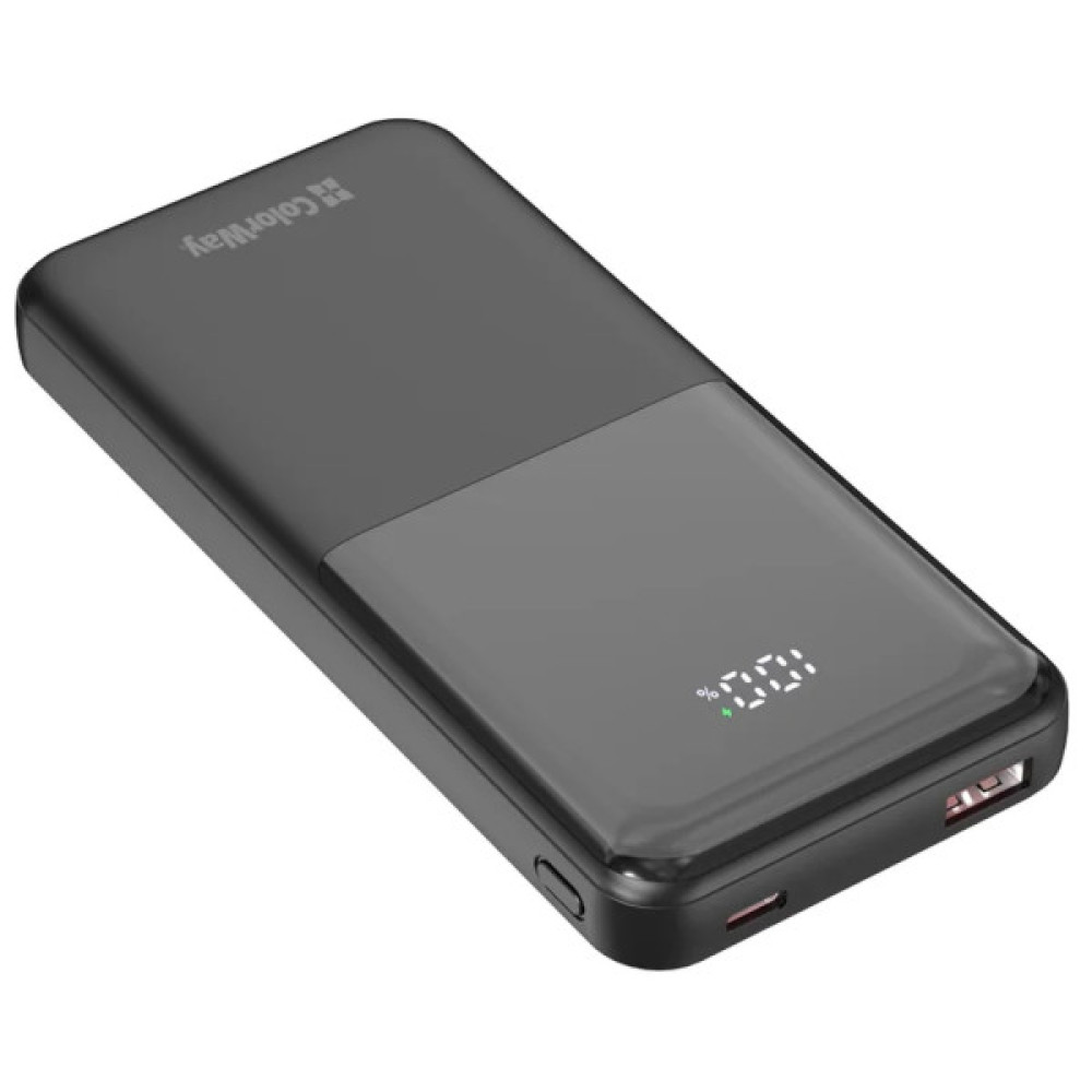 Батарея універсальна ColorWay 10 000 mAh DigiPower PD/22.5W, QC/4.0, Black (CW-PB100LP01BK)