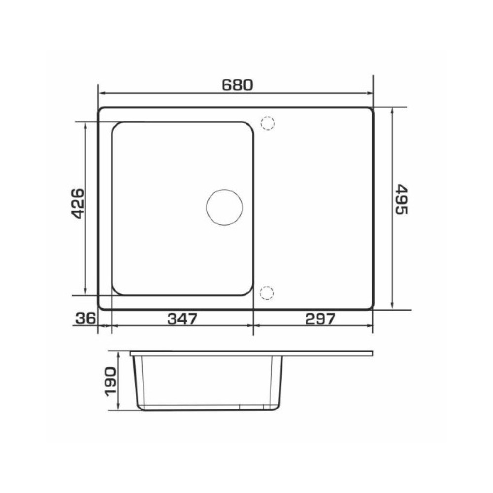 Мийка кухонна GRANADO SALAMANKA gris (gr0608)