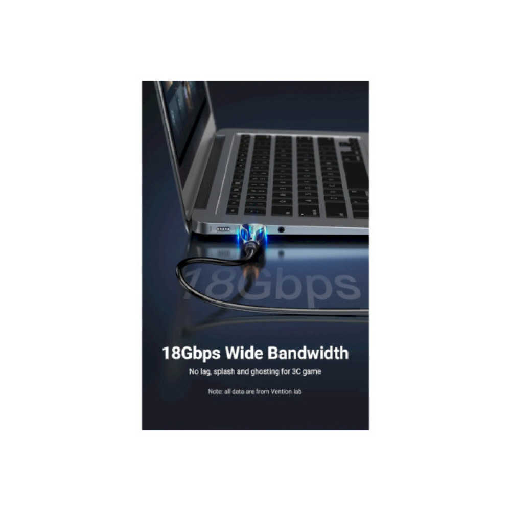 Кабель мультимедійний HDMI to HDMI 20.0m V2.0 Optical 4K 60Hz 18Gbps Dolby 7.1 PVC Black Zinc Alloy VENTION (ALABQ)