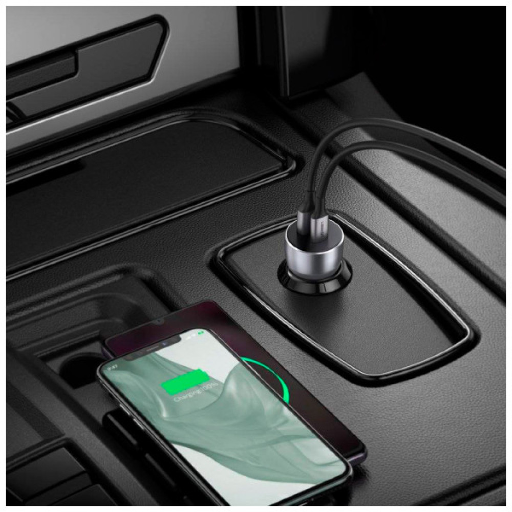 Зарядний пристрій Ugreen 1xUSB-C + 1xUSB QC3.0 60W CD213 gray (60980)