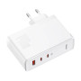 Зарядний пристрій Baseus GaN5 Pro Fast Charger 2C+U 140W + Cable 1.0m Type-C 240W white (CCGP100202) Зарядний пристрій Baseus GaN5 Pro Fast Charger 2C+U 140W + Cable 1.0m Type-C 240W white (CCGP100202)