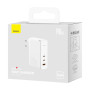 Зарядний пристрій Baseus GaN5 Pro Fast Charger 2C+U 140W + Cable 1.0m Type-C 240W white (CCGP100202) Зарядний пристрій Baseus GaN5 Pro Fast Charger 2C+U 140W + Cable 1.0m Type-C 240W white (CCGP100202)