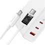 Зарядний пристрій Baseus GaN5 Pro Fast Charger 2C+U 140W + Cable 1.0m Type-C 240W white (CCGP100202) Зарядний пристрій Baseus GaN5 Pro Fast Charger 2C+U 140W + Cable 1.0m Type-C 240W white (CCGP100202)